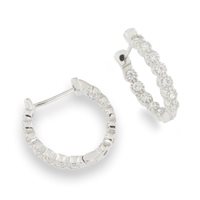 Orecchini Domar Gioielli Donna Orecchino cerchio argento 925 con zirconia cubica in Argento Cubic Zirconia EZB106578